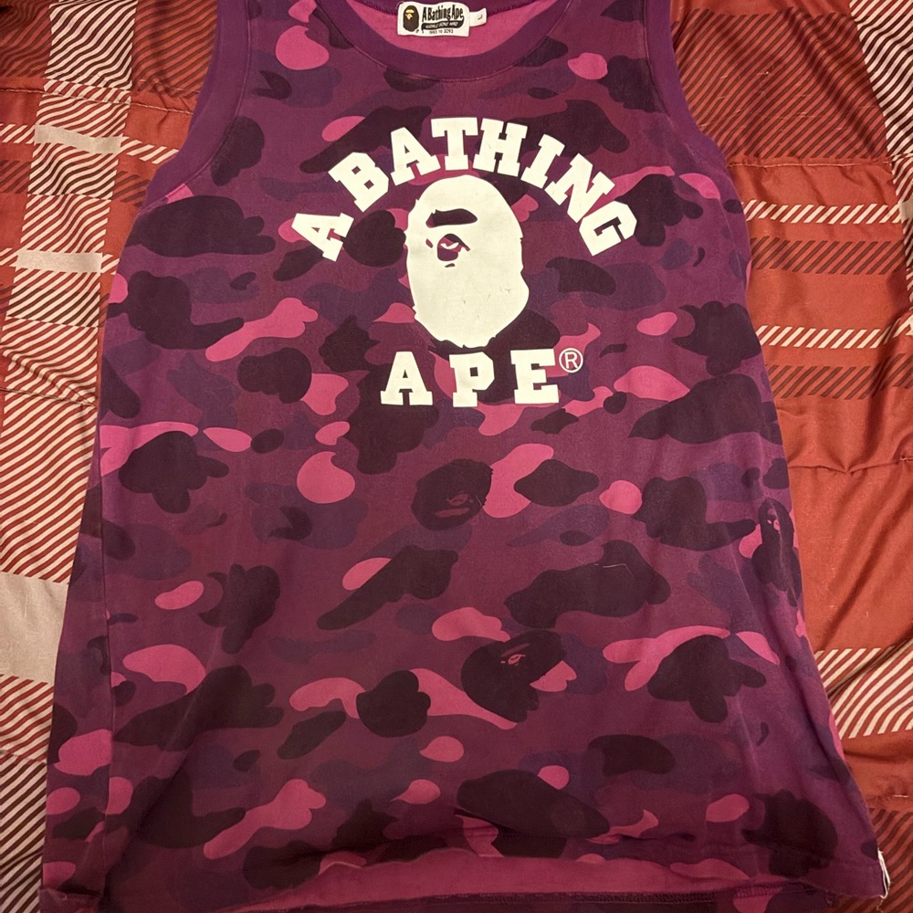 A Bathing Ape Purple Camo Tank Top
